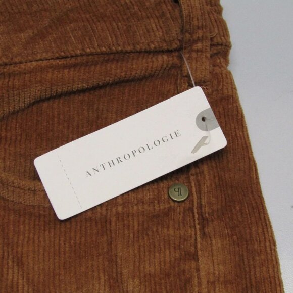 NEW PILCRO Pant Brown Size 27 Scotty Cuffed High Rise Straight Corduroy - Picture 4 of 5